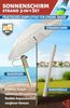 Menz Sonnenschirm Strand in Beige - 3er Set inkl. Strandschirm windfest stabil + Rasendorn Sonnenschirmhalter + Sonnenschirmhülle, Sonnenschirm mit Rasendorn, robuster Schirmspieß für Garten Bild 2