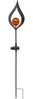 LED-Solarstab "Melilla",Flamme/ Glaskugel, black Bild 2