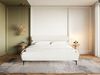 Selsey Polsterbett 140x200 cm Cord Creme – gepolstertes Bett 140x200 mit Lattenrost, stabiles Bettgestell mit schwarzen Metallfüßen, modernes Doppelbett im zeitlosen Design fürs Schlafzimmer Bild 2