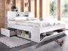 Vente-unique - LEANDRE Bett Holz, Platte Weiß - B 169,5 cm x H 95 cm x L 228,5 cm Bild 2