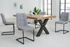 riess-ambiente Freischwinger MIAMI hellgrau / schwarz (1 St), Esszimmer · Webstoff · Metall · Industrial Bild 5