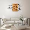dekoratives Wandaccessoire aus Holz, 'MA', 70 x 3 x 140, Nussbaum, Schwarz Bild 2