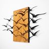 dekoratives Wandaccessoire aus Holz, 'MA', 70 x 3 x 140, Nussbaum, Schwarz Bild 4