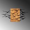 dekoratives Wandaccessoire aus Holz, 'MA', 70 x 3 x 140, Nussbaum, Schwarz Bild 5