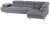 Ecksofa NORREA Stoff Grau Linksseitig Bild 4