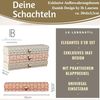 LS-LebenStil Aufbewahrungsbox Vintage Holz Schachtel 3´er Set Bambus mit Deckel Geschenkbox Box (Ikat länglich Geschenkbox schmale Schmuckschachtel, Schmuckschatulle, 3 St, Schmuckkästchen, Stiftebox, Federtasche Kästchen Kiste), Rechteckig Bild 3