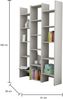 Dmora - Bücherregal Sulu, Büroregal, Mobiler Buchhalter, Bibliothek, Made in Italy, 91x28h180 cm, Hellgrau Bild 2