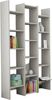 Dmora - Bücherregal Sulu, Büroregal, Mobiler Buchhalter, Bibliothek, Made in Italy, 91x28h180 cm, Hellgrau Bild 3