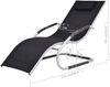 vidaXL Sonnenliege mit Kissen Aluminium und Textilene Schwarz 47777 Bild 3