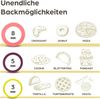 Praknu Nudelholz Nudelholz mit Abstandshalter - 2er Set - Teigroller aus FSC® Holz Buchenholz, (2er Set, 2-tlg), Teigroller aus nachhaltigem FSC Holz, Für gleichmäßiges Ausrollen Bild 3