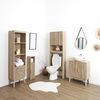 HOME DECO FACTORY, HD0222, Waschtischunterschrank, Modell Klaus, Natural Crush Collection, Möbel, Badezimmermöbel, 60 x 70 x 30 cm, Braun Bild 2