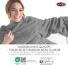 CelinaTex TV-Decke mit Ärmeln und Fußtasche Flauschige Kuscheldecke 150x180 cm dunkel braun Mikrofaser Fleece Soft Oeko-TEX Bild 4