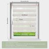 Deswell Doppelrollo Klemmfix ohne Bohren Leinen B65 x H220 cm (Stoffbreite 61cm) Rollos für Fenster ohne Bohren für Fenster mit Lichtdurchlässig & Verdunkelnd/Höhe Stufenlos Verstellbar Bild 4