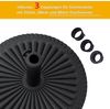 Outsunny Sonnenschirmständer 14 kg Schirmständer für Sonnenschirm rund Schirmstangen 35-48 mm Sonnenschirmfuß für Garten Terrasse Balkon Zement Ø49 cm Schwarz Bild 5