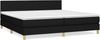 vidaXL Boxspringbett mit Matratze Stoff Schwarz 200x200 cm, Härtegrad: H2 [3140483] Bild 3