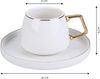 Karaca Kaffeeservice Karaca Saturn Kaffeeservice 100 ml Kaffeetassen-Set, 2 Personen, Gold, Porzellan Bild 5
