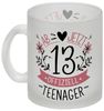 speecheese Tasse Ab jetzt offiziell Teenager Glas Tasse zum 13. Geburtstag Bild 2