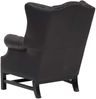 Chesterfield Sessel Echtleder schwarz 89x104x79 cm massivum Kingsfield Ohrensessel mit Armlehnen Strasssteinchen Wohnzimmer Bild 3