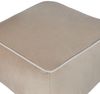 Pouf DAREYN Sandbeige Samtstoff 50 cm 50 cm Bild 4