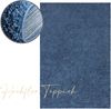 Teppich Wohnzimmer Hochflor Shaggy - 160x230cm - Blau Einfarbig Uni Flauschig Modern Boho Deko Teppiche Weich Schlafzimmer Bild 2