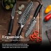 Wakoli Messer-Set Ebo 3er Damastmesser Set Küchenmesser Kochmesser 9 bis 18cm Klingen (Damastmesser mit Geschenkbox, 1-tlg, 1x 3er Damastmesser-Set), aus 67 Lagen Damaststahl, VG10 Kern Bild 4