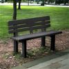 Dmora - Außenbank Marinella, Monoblock-Gartenbank, Außenbank, 100% Made in Italy, 110 x 52 x 71 cm, Anthrazit Bild 4