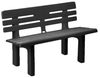 Dmora - Außenbank Marinella, Monoblock-Gartenbank, Außenbank, 100% Made in Italy, 110 x 52 x 71 cm, Anthrazit Bild 3