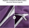 Aisbo Kissenbezug 80x80 2er Set - Kopfkissenbezug 80x80 Lila mit Reißverschluss aus Mikrofaser, ÖKO-TEX Pillow Cover 80x80 cm, Weich und Bügelfrei Bild 4