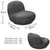 Drehsessel Chris ED Exciting Design Farbe Anthrazit – Moderner Mikrofaser-Sessel mit Nosagfederung Bild 2