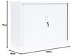 Querrollladenschrank Sideboard 100cm breit Stahl Büro Aktenschrank Rolladenschrank Weiß (HxBxT) 750 x 1000 x 460 mm / 555107 Bild 2