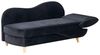 Chaiselongue Samtstoff schwarz mit Bettkasten rechtsseitig MERI II Bild 5