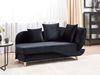 Chaiselongue Samtstoff schwarz mit Bettkasten rechtsseitig MERI II Bild 2