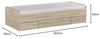 FMD PEDRO 4 Bett inkl. ausziehbare Gästeliege Sonoma Eiche 90x200 Bild 3