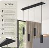 tectake Deckenleuchten Pendelleuchte, 4-flammig, 40 W, Industrial-Style, 75 x 9 x 146 cm, 4x GU10, längenverstellbare Kabel, inkl. Saugnapf und Montagematerial Bild 2
