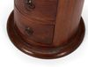 Rundschrank Texas Akazie Massivholz dunkelbraun 32x76x32 cm massivum Rundkommode Säulenkommode 5 Schubladen Flurmöbel Beistelltisch Bild 5