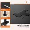 Sweetcrispy Kommode mit 4 Schubladen, Stoff Schubladenschrank, Schmal Schrank, Kommode Schlafzimmer, Industrial Stil für Wohnzimmer, Kinderzimmer, Flur Aufbewahrungsschrank, Schwarze Bild 5