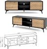 Lomadox Wohnzimmer-Set DALE-160, (Mega-Spar-Set, 5-St, 5-tlg), Wohnwand Wohnzimmerschränke Couchtisch schwarz mit Eiche Bild 4