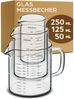 Praknu Messbecher Glas Messbecher mit Ausguss - 50ml, 125ml, 250ml - Präzise Skala, Borosilikatglas, (Set) Bild 1