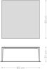 Couchtisch Levente 85x85 cm Keramik Laminam® Noir Desir Braun Gestell Metall Effektfinish Titan Bild 3