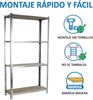 Simonrack Schwerlastregal, Lagerregal, 150 x 100 x 50 cm, Metallregal, Kellerregal, Biegestelle 150 kg, 4 Holzfachböden, Verzinkt/Holz - Maderclick Bild 4