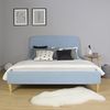 Polsterbett Doppelbett Stoffbett Bettgestell 140x200 Bett Blau Bild 2