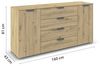 rauch Aditio Box, Kommode, 2-türig, 4 Schubladen, mit Softclose-Funktion, Farbe Eiche Artisan, BxHxT 160x81x43cm Bild 3