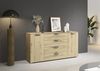 rauch Aditio Box, Kommode, 2-türig, 4 Schubladen, mit Softclose-Funktion, Farbe Eiche Artisan, BxHxT 160x81x43cm Bild 2
