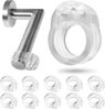 Türgriff Puffer, 10 Pack, für Türen, gegen verschrammte Wände und Türklinken, transparent, mit Ø 18mm Öffnung, dehnbar, Anschlagsdämpfer aus Silikon Bild 1