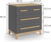 Kommode Malia Grau 80 x 88 cm mit 4 Schubladen Vitalispa Bild 3