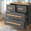 Kommode Malia Grau 80 x 88 cm mit 4 Schubladen Vitalispa Bild 4