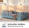 smartwood Kinderbett Bodenbett 90x200 mit Rausfallschutz & Lattenrost - Blau - Kinder Montessori Bett TILA 2P mit glatten Kanten - Betten für schnelle Montage - Bis 230 kg belastbar Bild 4