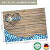 Tischsetmacher Platzset Tischsets, Platzsets - Bayern Herz mit Edelweiß, (aus Naturpapier in Aufbewahrungsmappe, 12-St, 44 x 32 cm weiß/blau) Bild 2