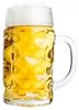 2er Set Maßkrug 1 Liter geeicht Bierkrug mit Henkel Bierglas perfekt geeignet für Gastronomie Bild 3
