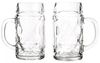 2er Set Maßkrug 1 Liter geeicht Bierkrug mit Henkel Bierglas perfekt geeignet für Gastronomie Bild 2